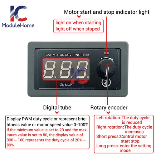 Regolatore PWM Dual MOS 5-30V 12A 360W: Controllo Velocità Motore E Dimmer LED
