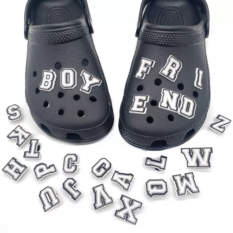 Letter Charms Crocs Diamond, Shoes Accessories Slipper