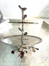 Gorgeous Michael Aram Fantasy Blooms Amethyst Etageres