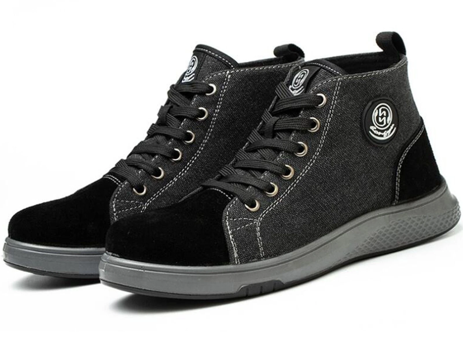 OwnShoe Men’s Safety Shoes Composite Toe Work Sneakers Non-slip Industrial Boots