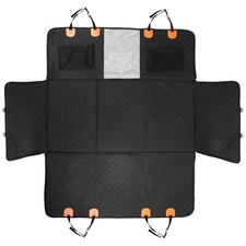 Waterproof Dog Car Back Seat Cover with Mesh Window  Pocket for Car Truck SUV