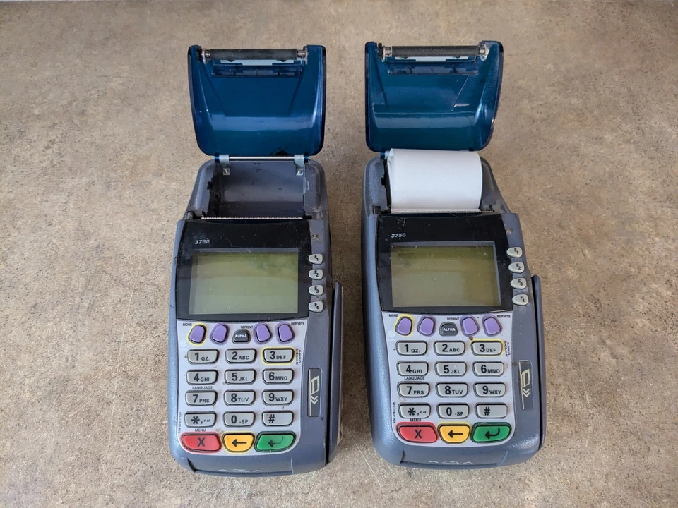 LOT OF 2 VERIFONE OMNI 3750 CREDIT CARD TERMINALS ONLY M3-1 - Image 2 of 4