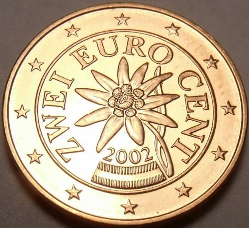 Pièces euro d'Autriche pour 2 Euro année 2002