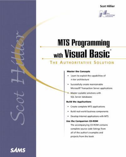MTS Programming with Visual Basic by Scot Hillier and Dan Mezick (1999 ...