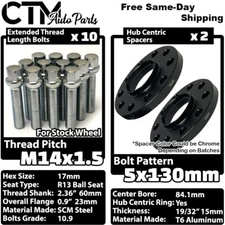 2x 15mm Thick 5x130 84.1mm C.B Wheel Spacer Set Chrome Bolt Fit Mercedes G Class