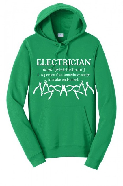 ELECTRICIAN STRIPS TO MAKE ENDS MEET GIFT NOUN MENS FUNNY