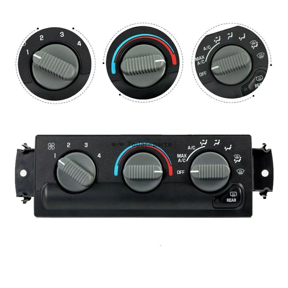 99-01 GMC Jimmy Chevy Blazer Rear Defrost AC Heater Climate Control Switch