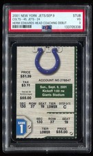 Herm Edwards Head Coaching Debut - PSA Ticket Football 2001 New York Jets PSA 3