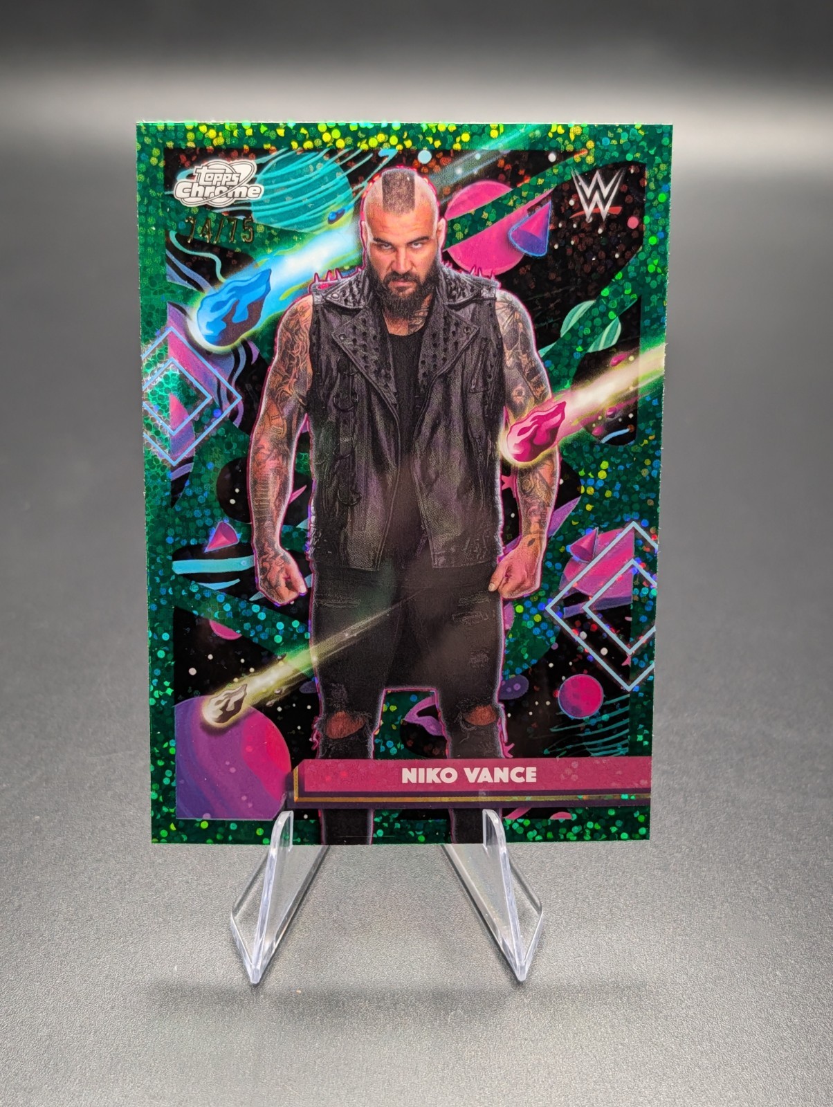 2026 Topps Cosmic Chrome WWE - Niko Vance - Green Space Dust Refractor /75