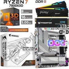 AMD Ryzen 7 7800X3D + 32GB RGB RAM + 1TB SSD + AIO + B650M AORUS ELITE AX ICE