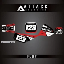Attack Graphics Custom Fury Complete Bike Graphics Kit For Honda XR100R 1999