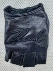 Karl Lagerfeld Embroidered Fingerless Soft Goatskin Leather Gloves – Size S/M — photo 4