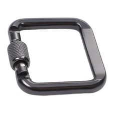 Carabiners 4 X 5 Cm Aluminium Alloy Black Silver For Hiking Camping Travel