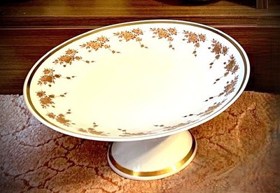 Tortenplatte m. Fuß / Kuchen-Etagere Henneberg Porzellan vor 1983