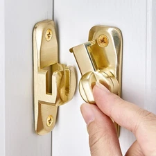 4-Pack Gold 90/180 Degree Flip Gate Latch Zinc Alloy Right Angle Door Lock