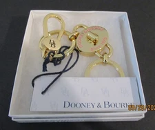 Authentic Dooney & Bourke HOT PINK Turnkey Valet Key FOB/Bag Charm Brand NEW Box