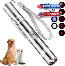 Cat Laser Pointer Toy Dog 7 Adjustable Pattern Long Range Lazer Toy USB Recharge
