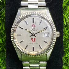 Rare Rado Purple Horse Silver Dial Automatic 602-7904-4 Swiss Watch Vintage Men