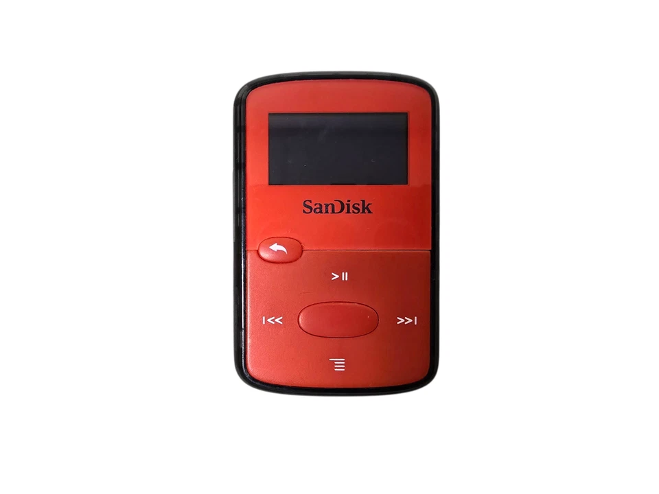 Reproductor de MP3 SanDisk 8 GB Clip Jam rojo con tarjeta SD de 32 GB PROBADO Foto 3 de 4