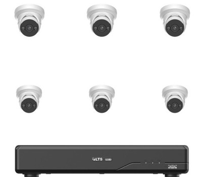 LTS KIT-XPN8C8I-VL 8-Ch NVR, 6X 8 MP Hybrid Light IP Turret Cameras, 2TB HDD