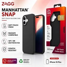 Genuine/Official (iPhone 16 PLUS) Case ZAGG Manhattan Snap MagSafe Magnet Cover