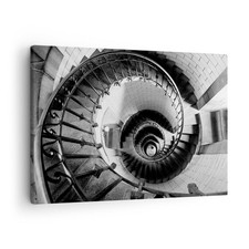Quadro su Tela 70x50cm Scale Spirale Prospettiva Stampe Immagini Quadri Murale