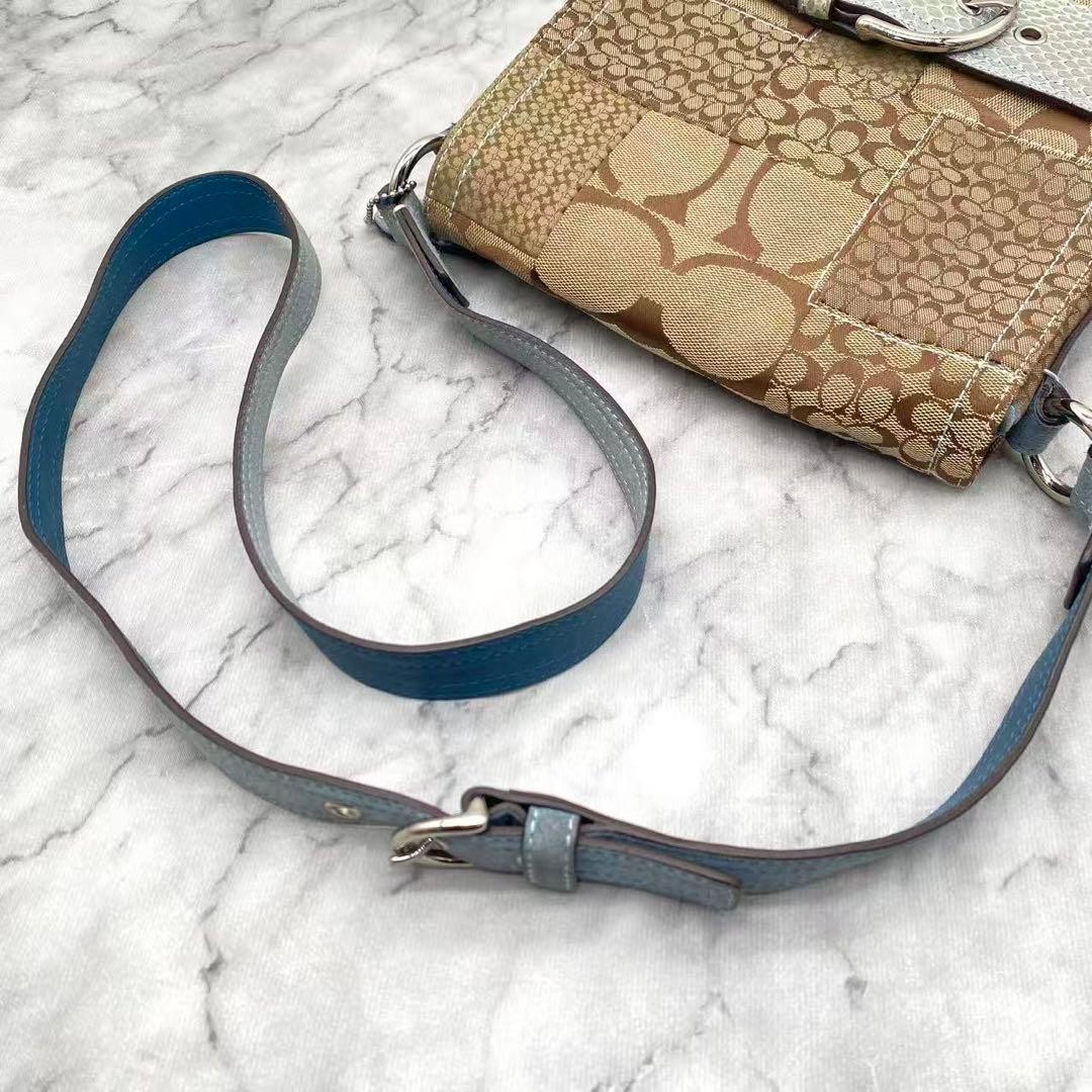 COACH Leather Patchwork Python Shoulder Crossbody… - image 17