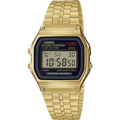 Casio Armbanduhr Quarz A159WGEA-1EF digital Edelstahlarmband gold - Wie Neu