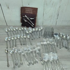 Lot Of 63 Auberge Rogers Stainless Flatware Silverware Korea Fork Spoon Knives 