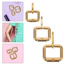 3 Pcs Brass Strap Adjuster Buckle Belt Hardware Replacement Metal Accessory