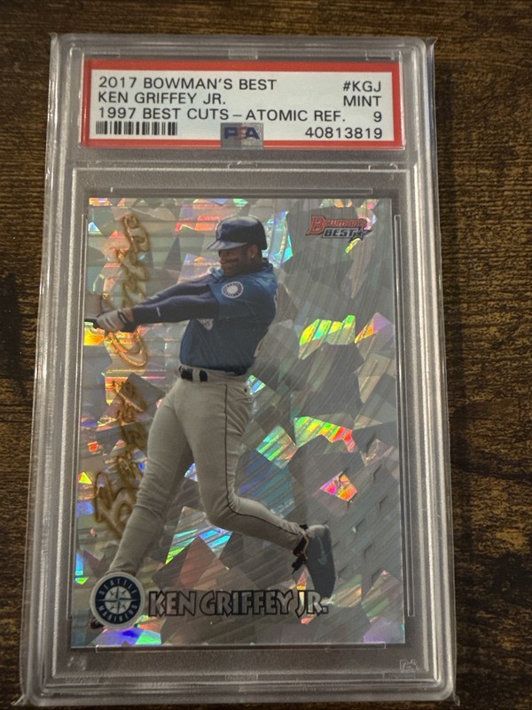 Ken Griffey Jr Bowman’s Best Best Cuts Atomic Refractor Psa 9 Mint!