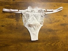    MENS White lace sissy panties with bow     ADJUSTABLE FITS ANY SIZE