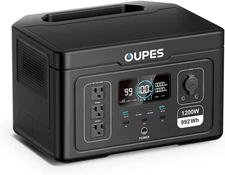 OUPES Exodus 1200 Portable Power Station 1200W, 992Wh Durable LFP Battery Solar 
