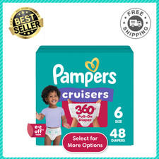 Pampers Cruisers 360, Size 6, 48 Count, Pull-On Baby Disposable Diaper Pants