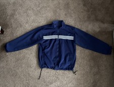Vintage 90 s Navy Adidas Reversible Fleece Nylon Puffer Jacket Size XL