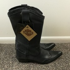 NWT Harley-Davidson After Riding Leather Heeled Moto Boots NWOB Women's 6