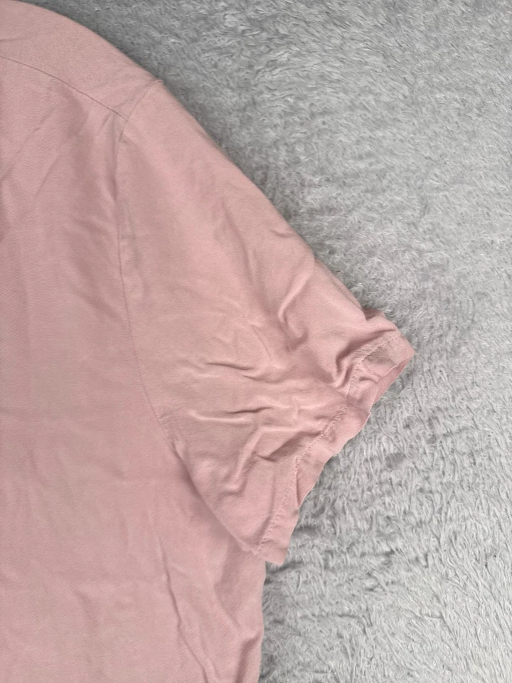 Asos Shirt Men Medium Pink 100% Rayon Button Up Short Sleeve Hawaiian READ - Image 2 of 4