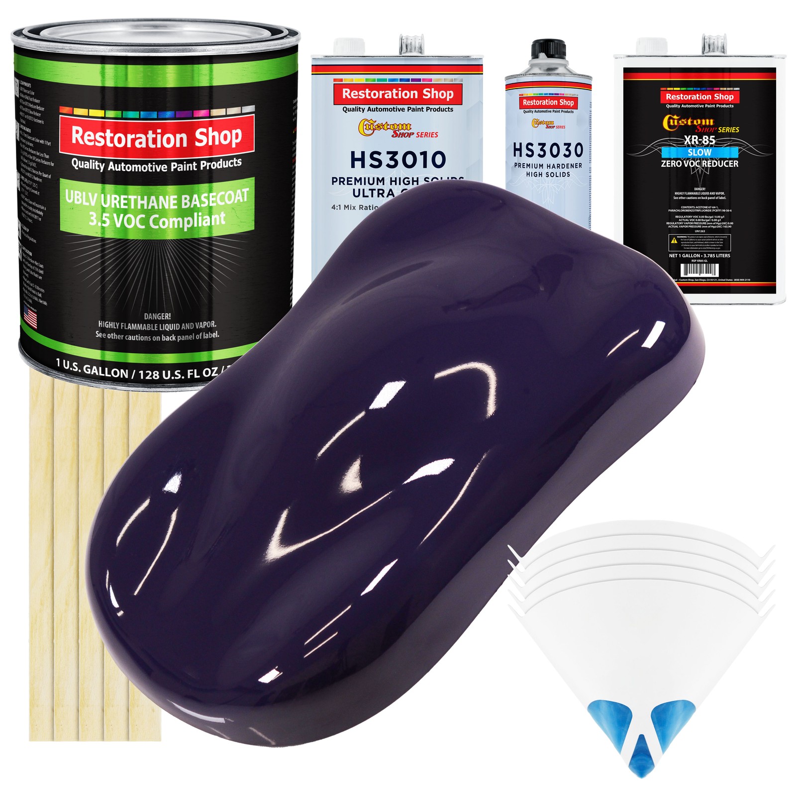 Majestic Purple Low VOC Slow Premium 1 Gal Urethane Basecoat Clearcoat Kit  