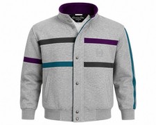 Vintage Christian Dior Monsieur Gray Color block Snap Front Jacket Men s Medium