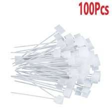 100Pcs Zip Ties Write on Ethernet RJ45 RJ12 Wire Power Cable Label Mark Tags E