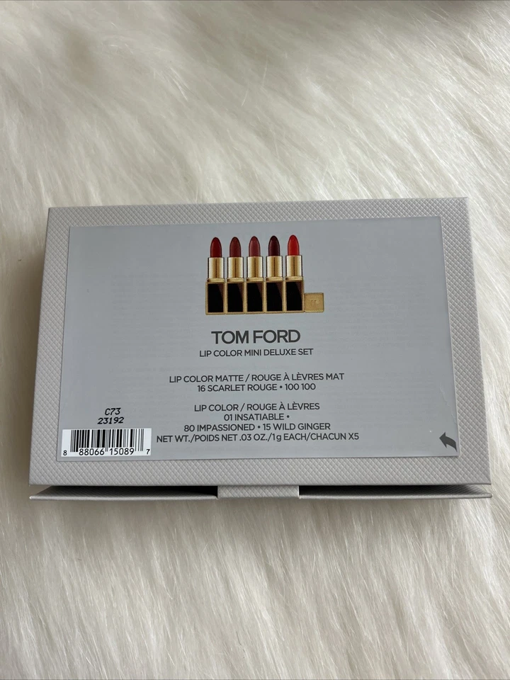 Tom Ford Lip Color Mini Deluxe 5 Piece Gift Set New in Box - 100% Authentic - Image 3 of 4