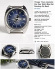 New ListingVintage Timex Automatic Day Date Blue Dial Watch Running No Band