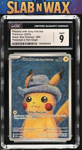 Pokémon 2023 Black Star Promos Pikachu with Grey Felt Hat #085 CGC 9