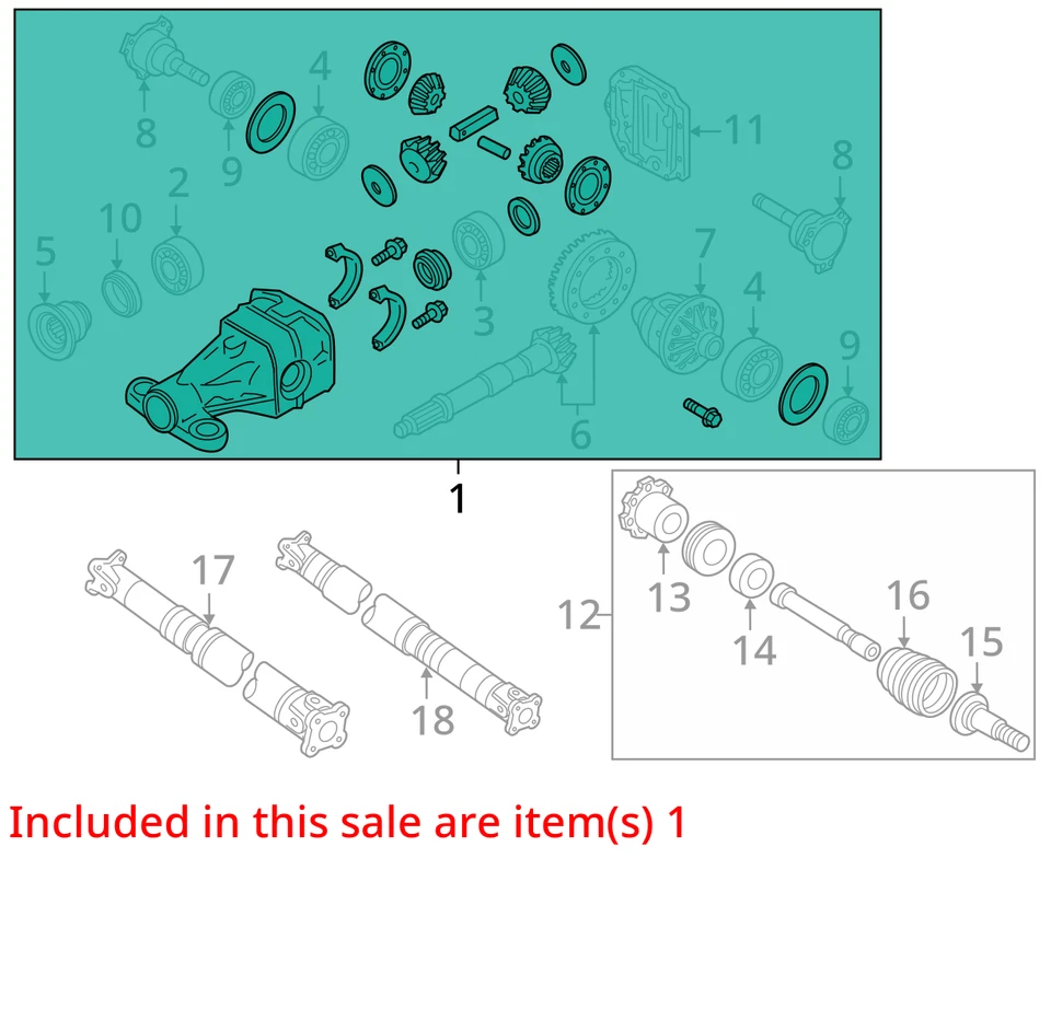 Fits 2011 2012 2013 INFINITI QX56 Rear Differential Carrier Assy 2.937 Ratio OEM - Image 4 of 4