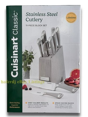 Cuisinart Classic 11pc Color Soft Touch Stainless Steel Modern Cutlery Block Set