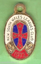 NSW  RUGBY LEAGUE CLUB MEMBER BADGE  1972  #21136