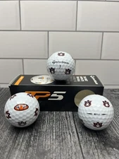 Taylormade TP5 Pix Auburn University NCAA New v2 Rare Golf Balls (3)