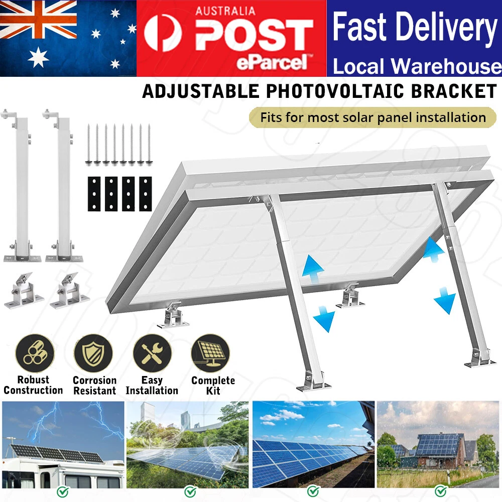 Solar Panel Mounting Brackets Flat Roof Tilt Mount Aluminum Adjustable Bracket