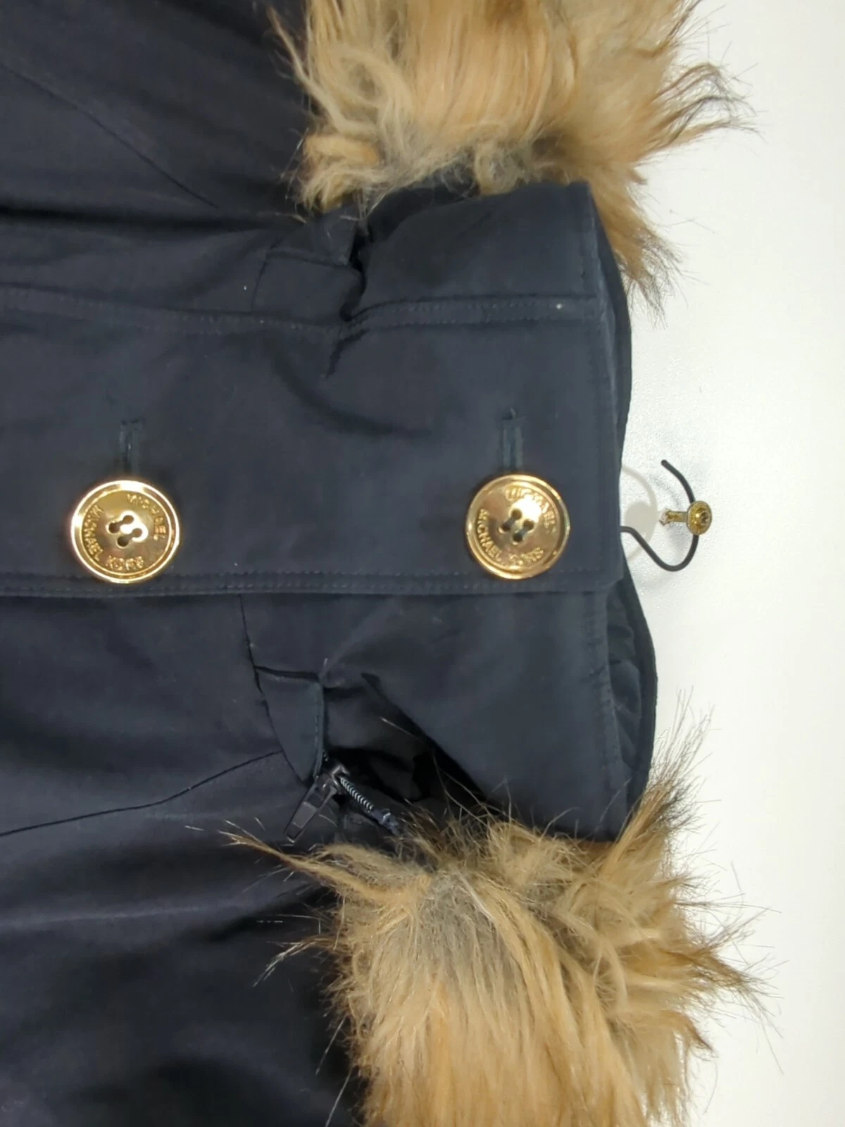 Michael Kors piumino donna medio cappuccio rimovibile blu navy 79675