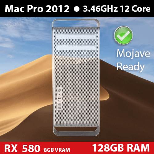 2012 Mac Pro 3.46GHz 12-Core 128GB 2TB NVMe + 4TB SSD 580 RX